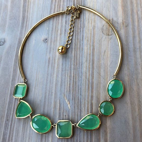 kate spade Jewelry - kate spade Gold Plated Green Vegas Jewels Necklace! BNWOT